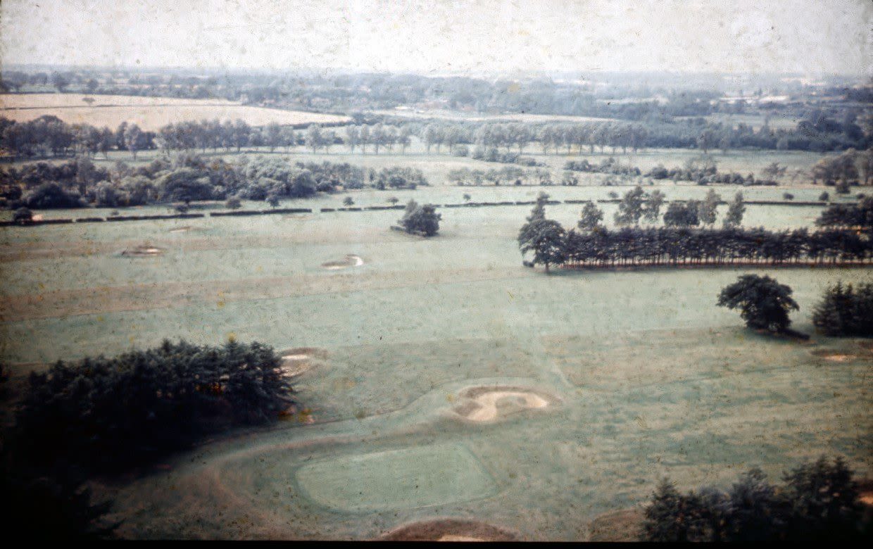Archival Image: aerial shot of the golf course in the 1960s where UEA now sits.