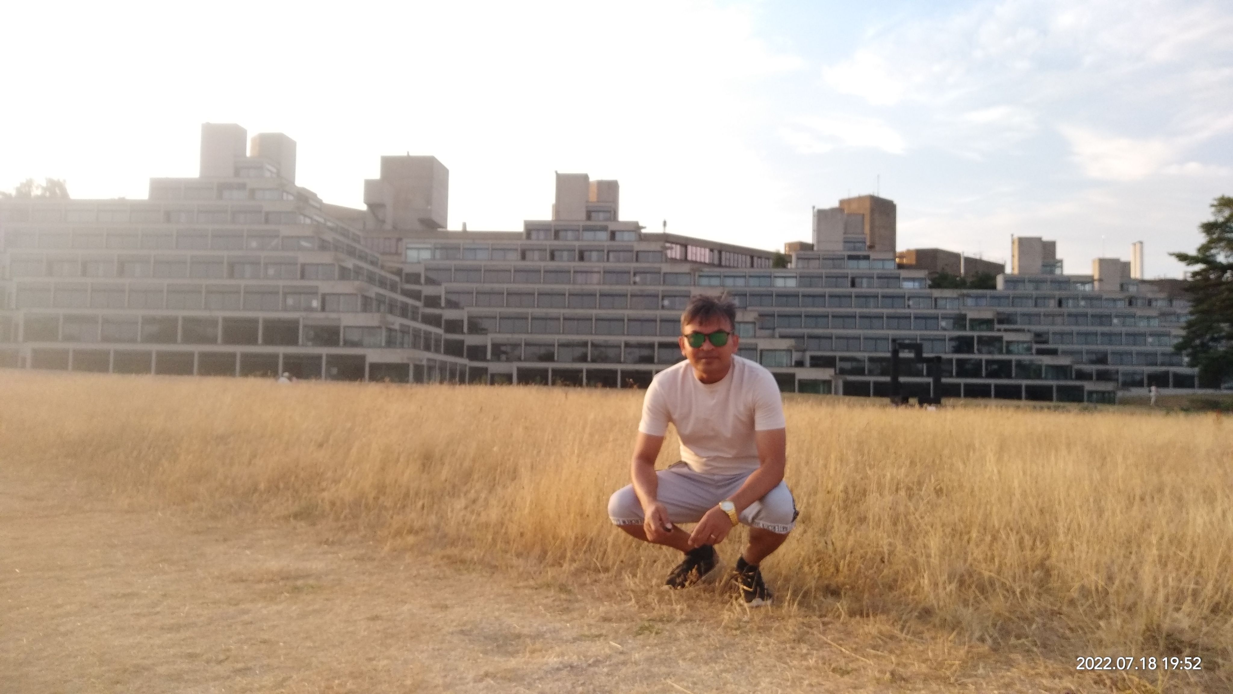 Abul Kalam Azad in front of the Ziggurats during a particularly parched summer.