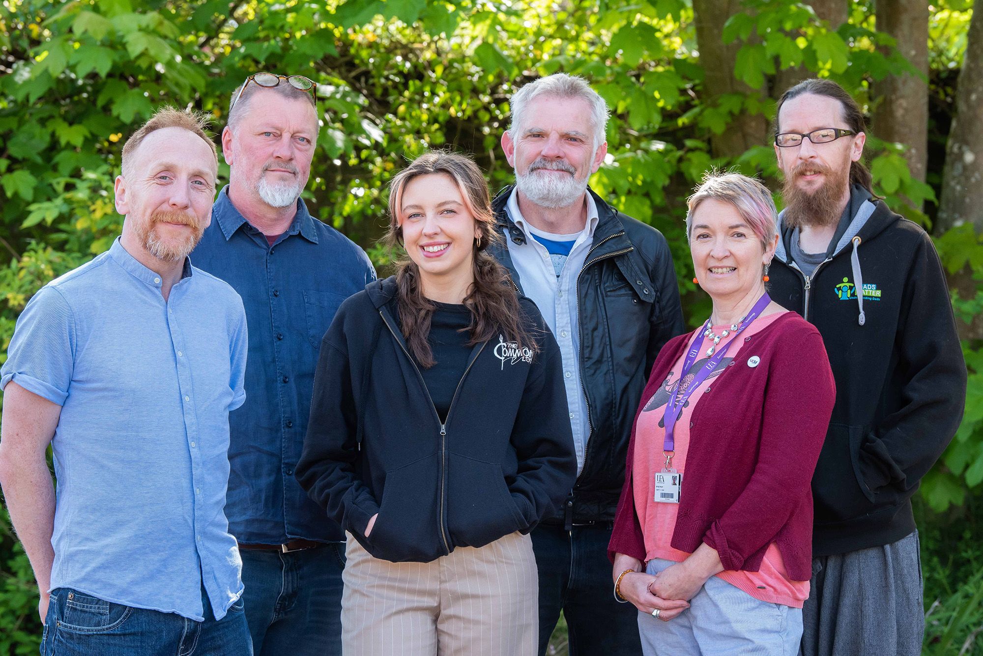 Members of The Common Lot theatre company, local charity MensCraft and Dads Matter with Dr Georgia Philip from UEA's School of Social Work