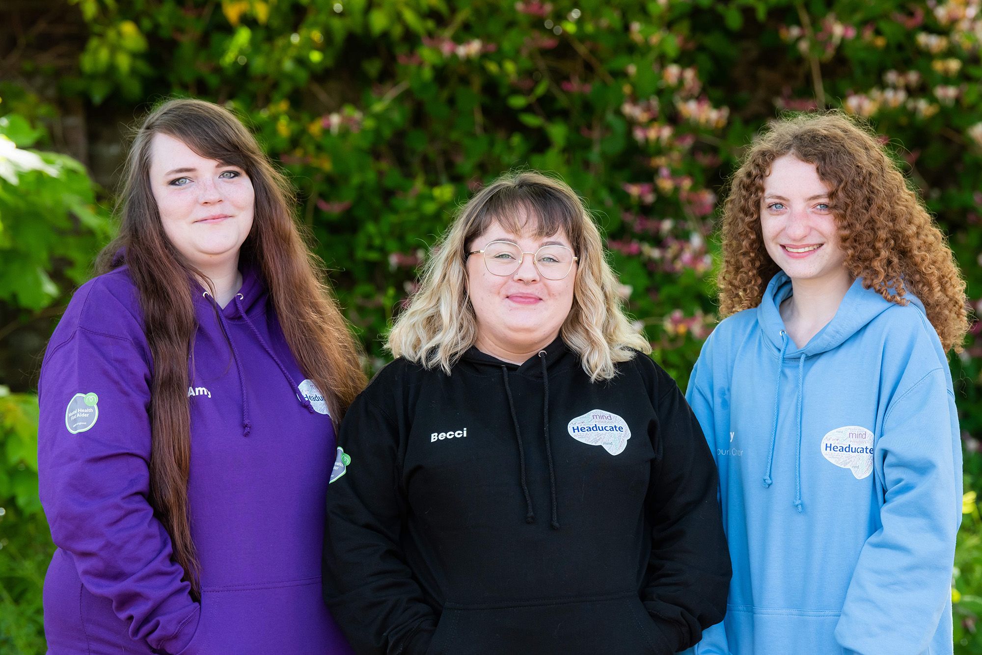 Three yound women from Headucate: Amy Zile, Becci Howard and Vistoria Selwyn