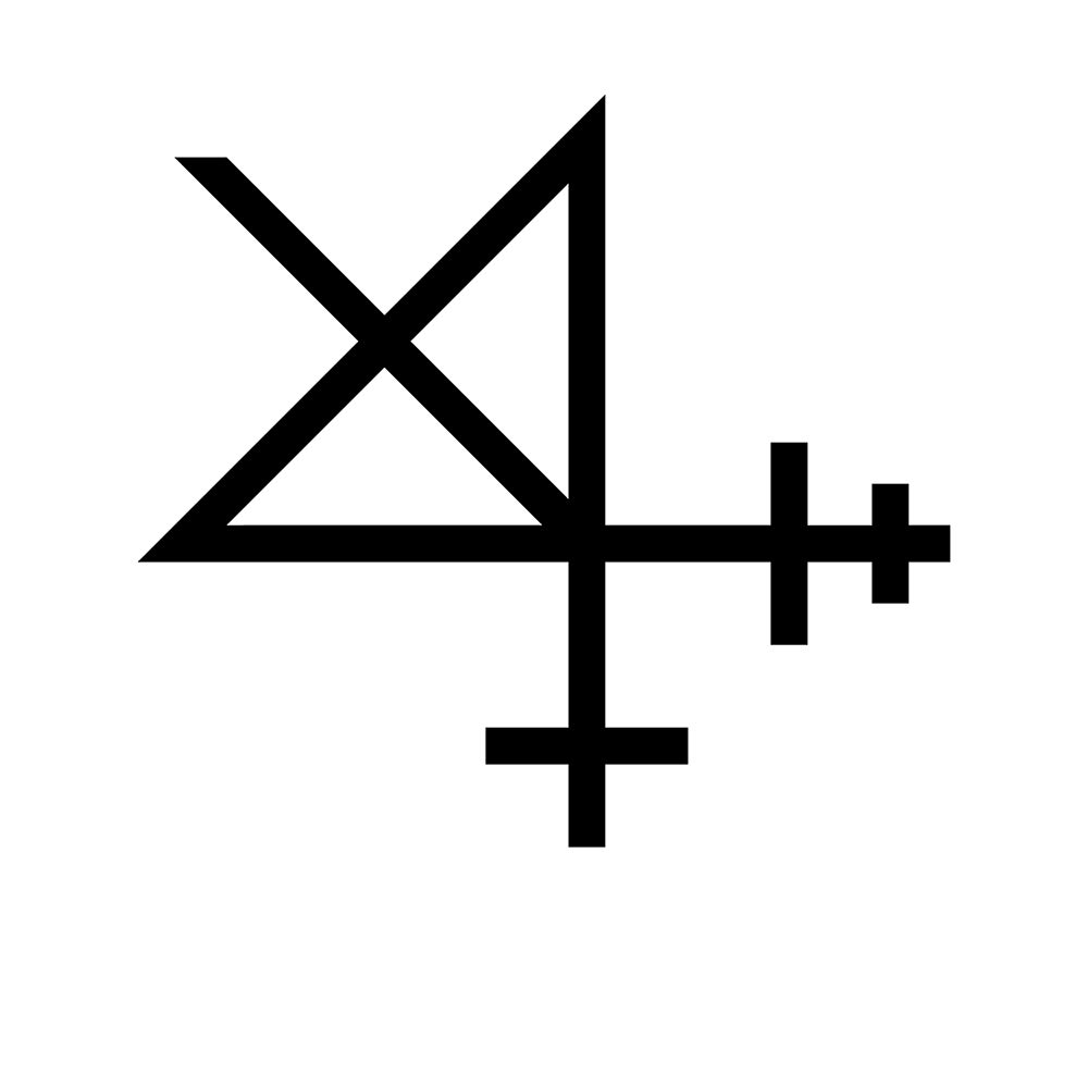A merchant's mark which has been rotated ninety degrees to reveal a sign of four.