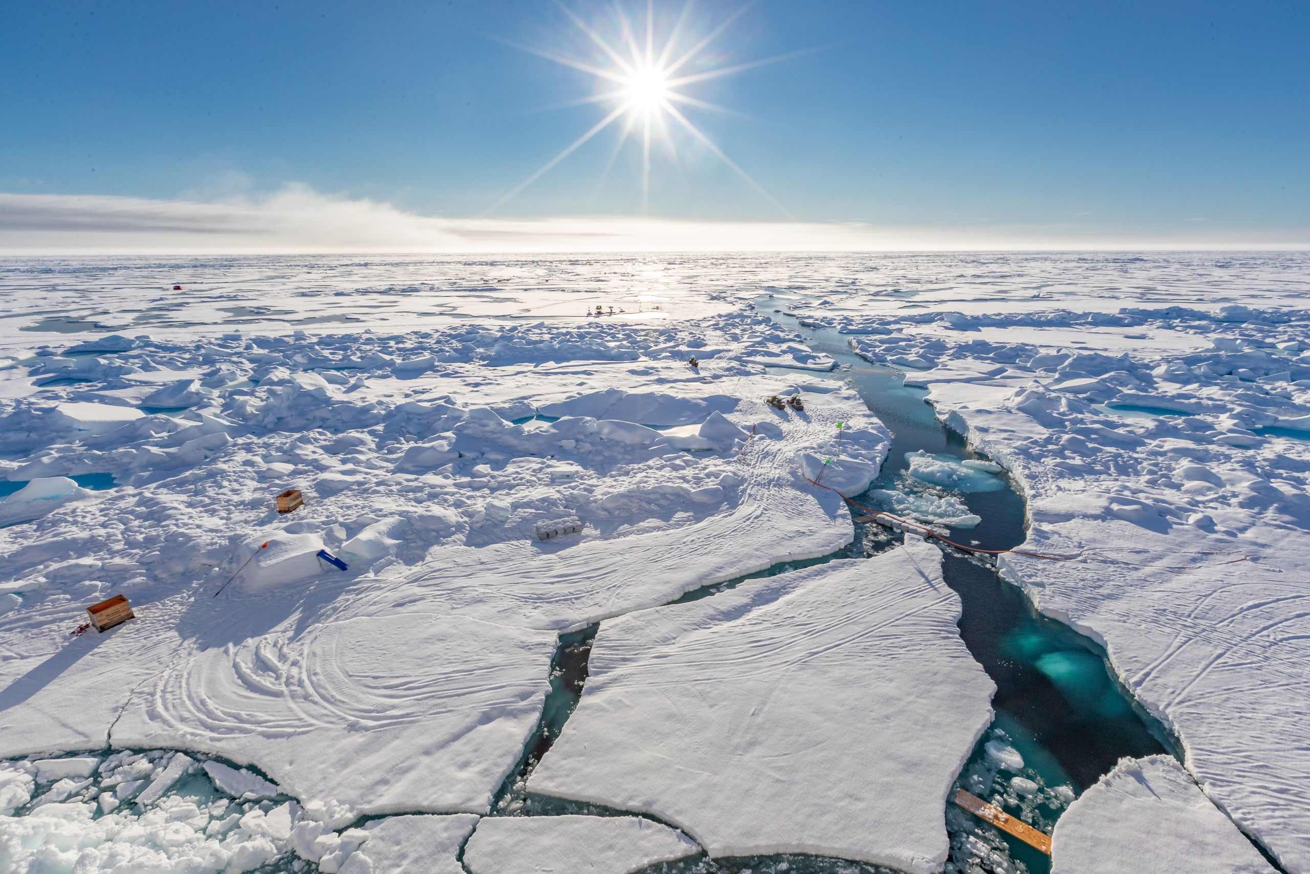 The sun over the Arctic