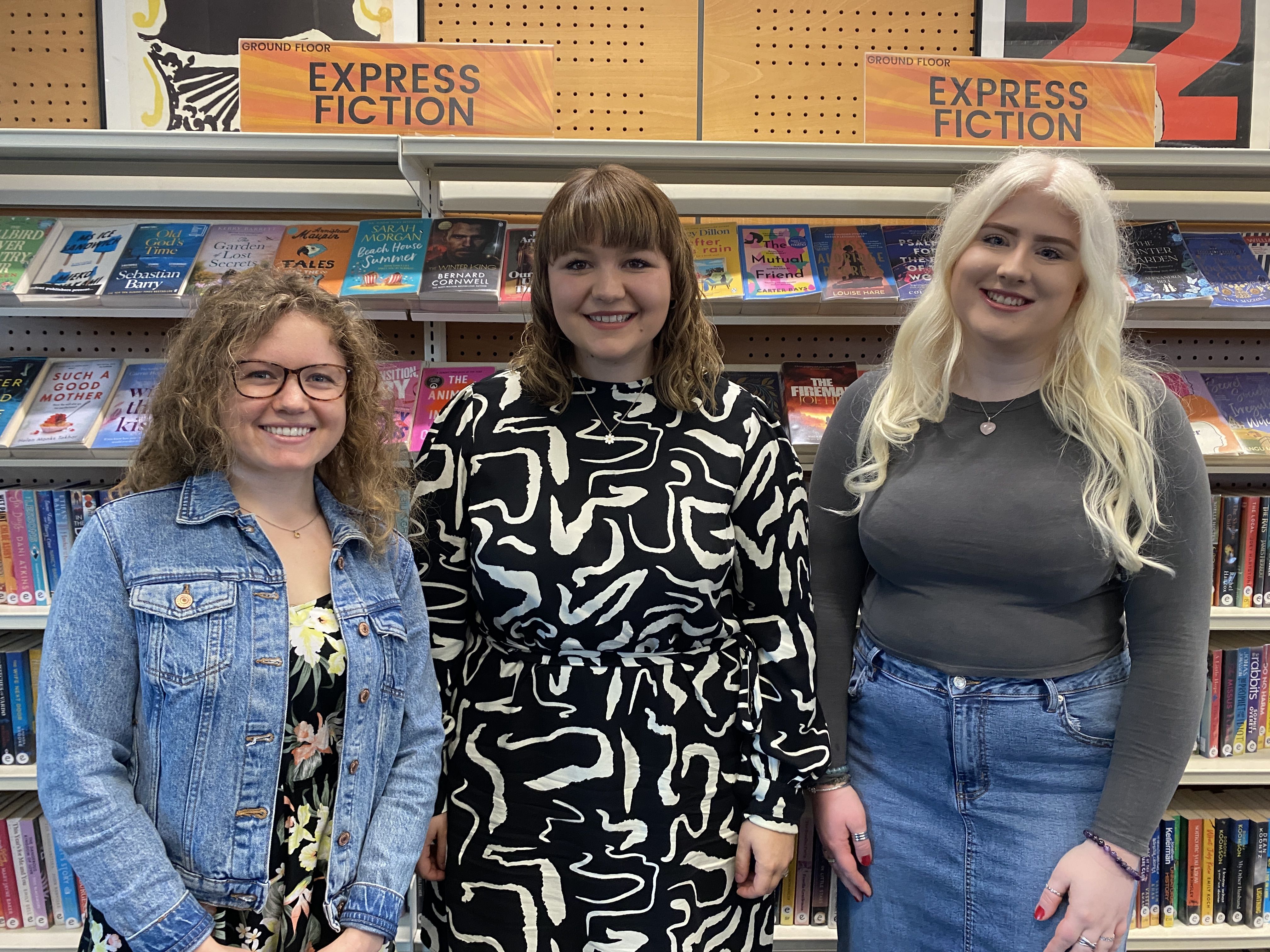 L-R: Sophie Borzak (Speech and Language Therapy student), Elissa Manzi, Katie Fletcher (now a Speech and Language Therapy graduate)