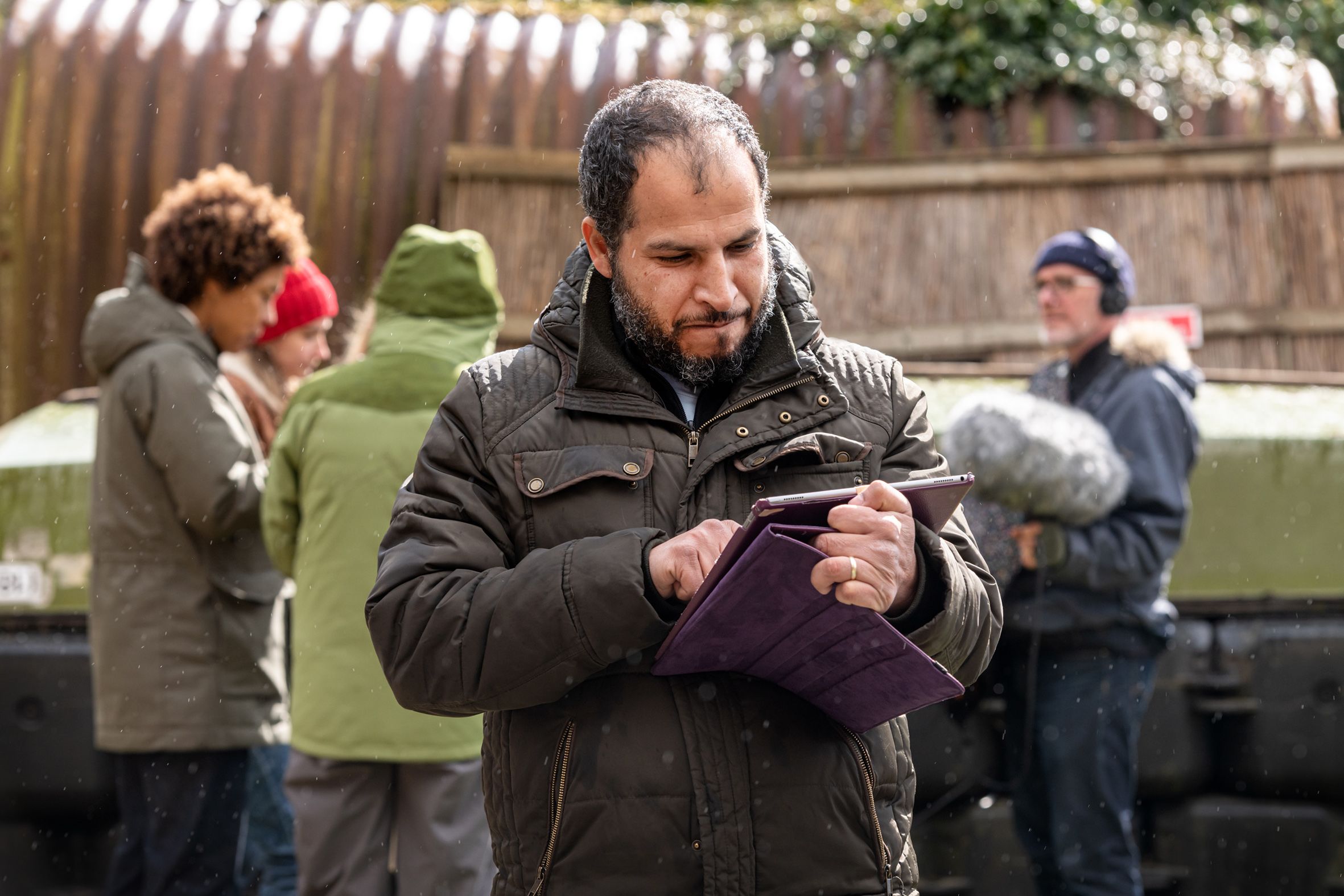Cast member on set at strumpshaw fen in norwich